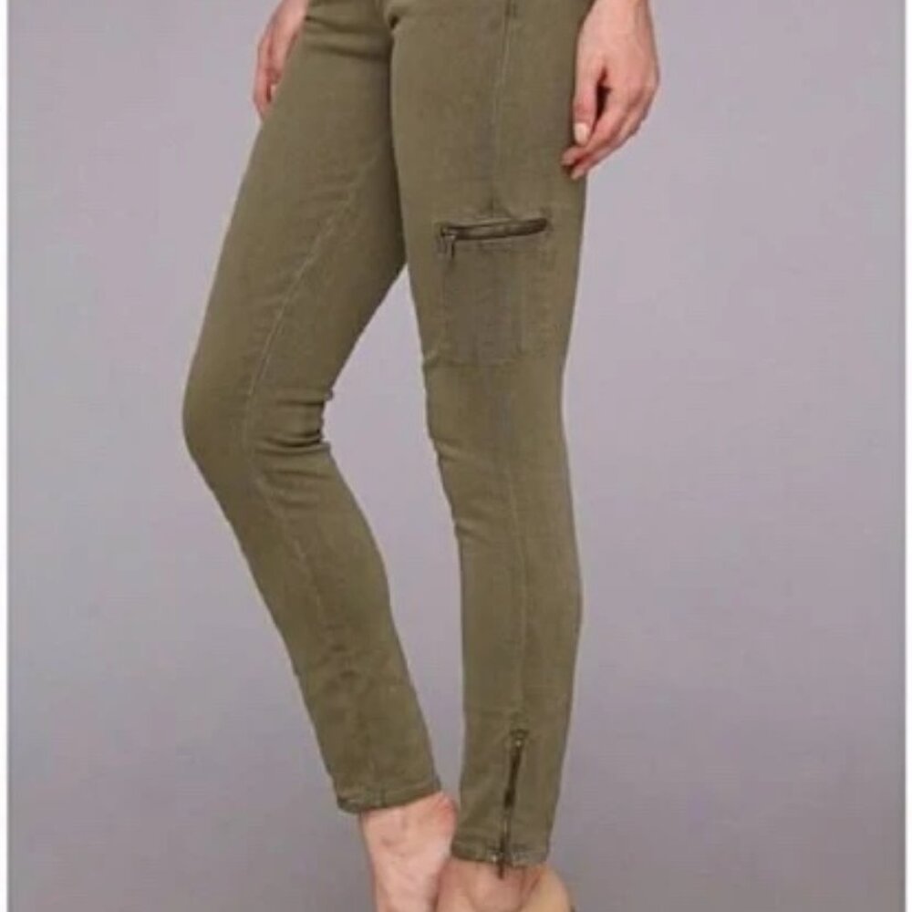 Paige Denim Army Green Ankle Jeans Size 25